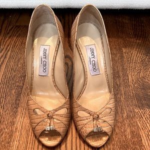 Jimmy Choo Peep-Toe Pumps with Cutouts